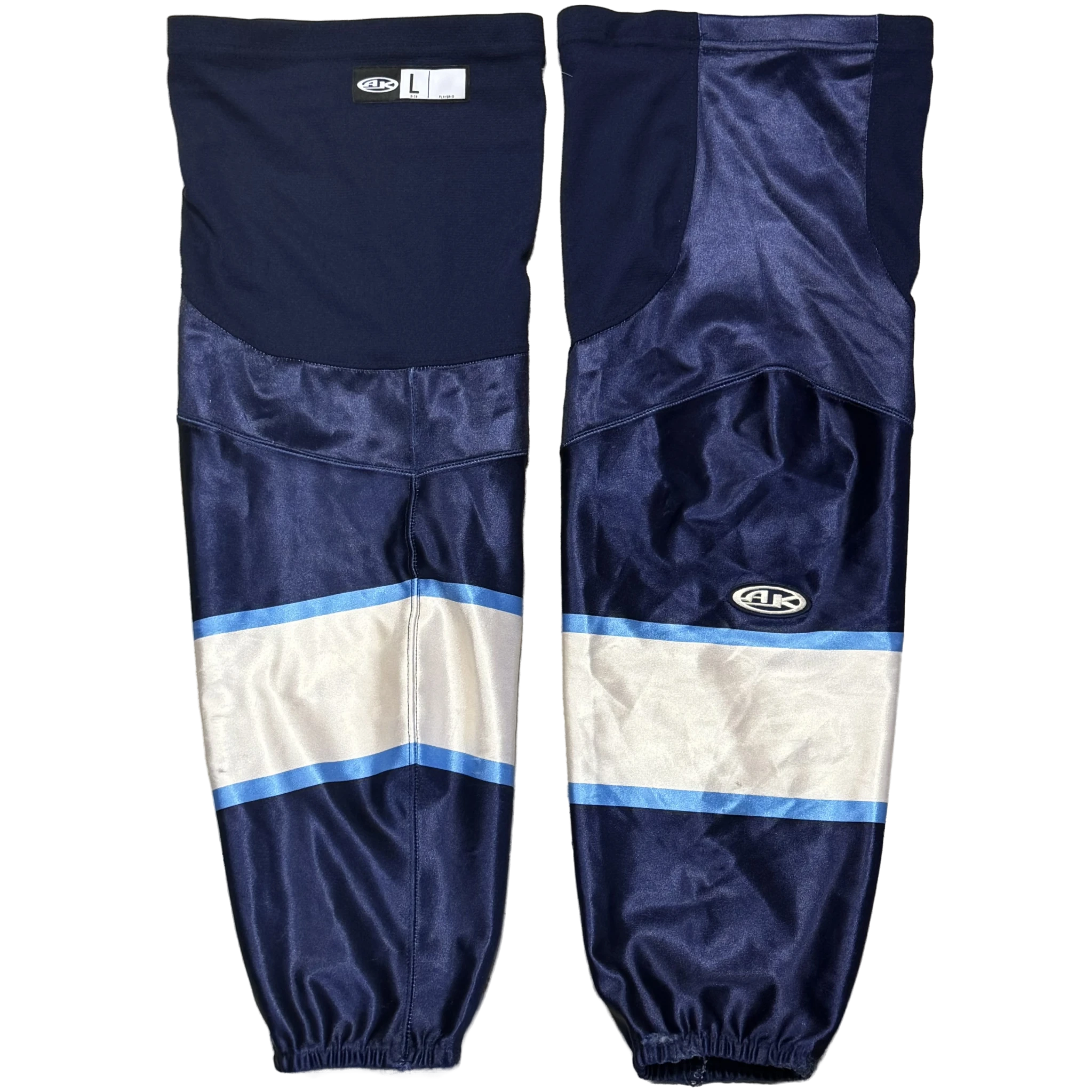 Chaussettes de sport tricotées ECHL d'occasion (bleu marine/crème/bleu)